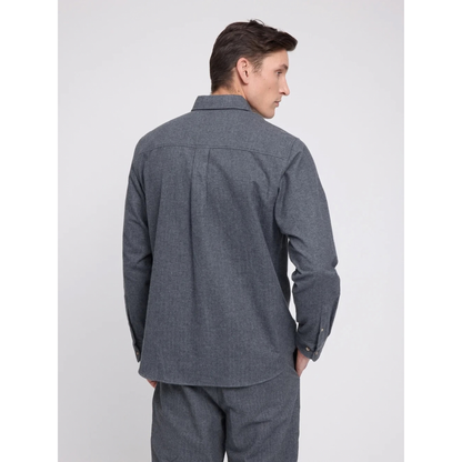 MAZINE || MEN FLANNEL SHIRT ANTHRACITE MEL.