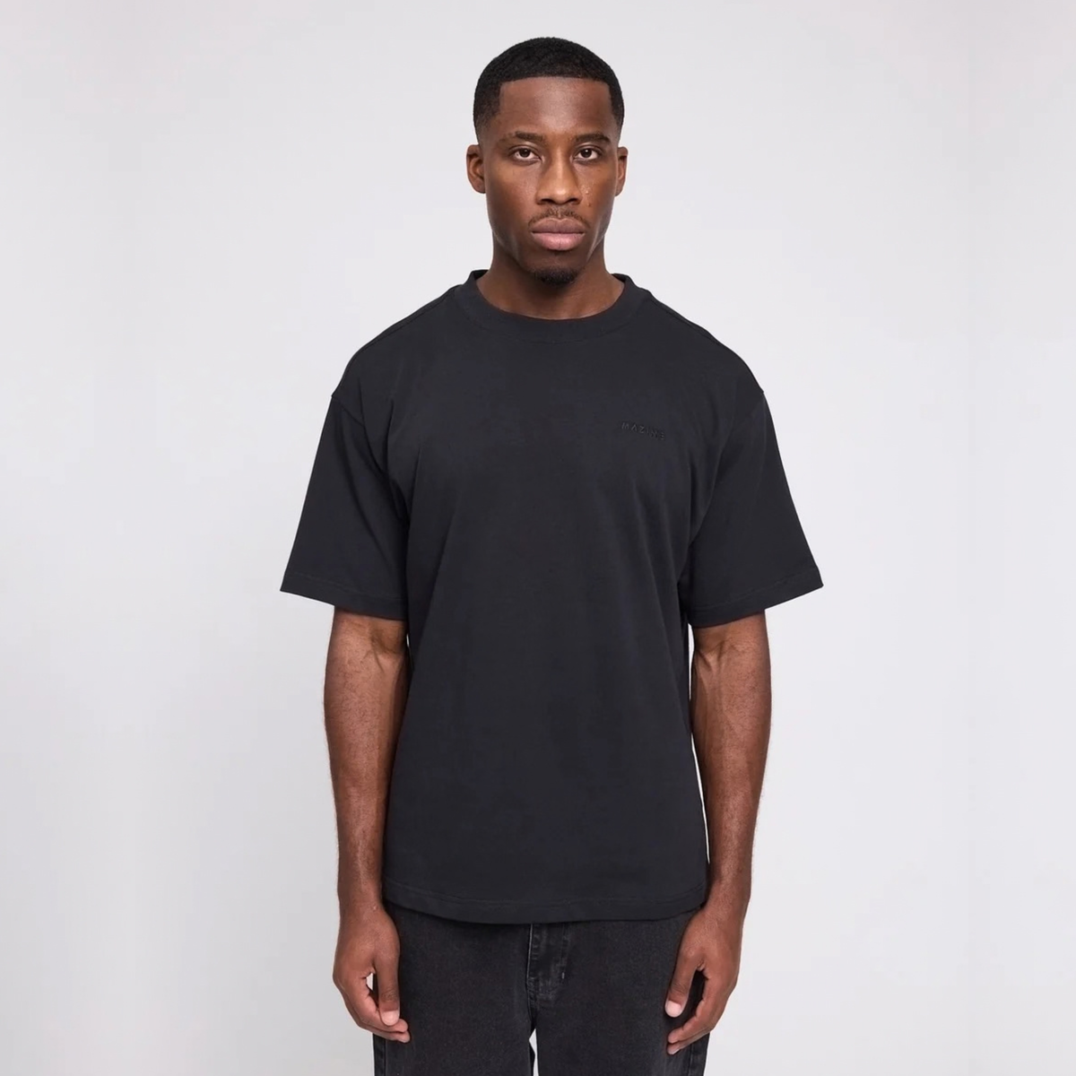 MAZINE || MEN HEAVY BASIC T-SHIRT BLACK