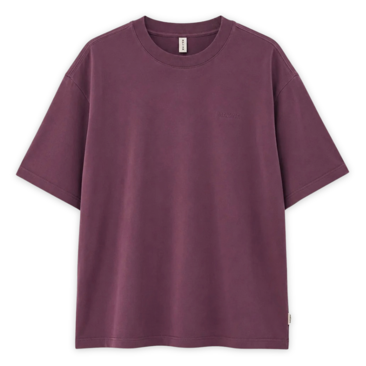 MAZINE || MEN HEAVY BASIC T-SHIRT PLUM
