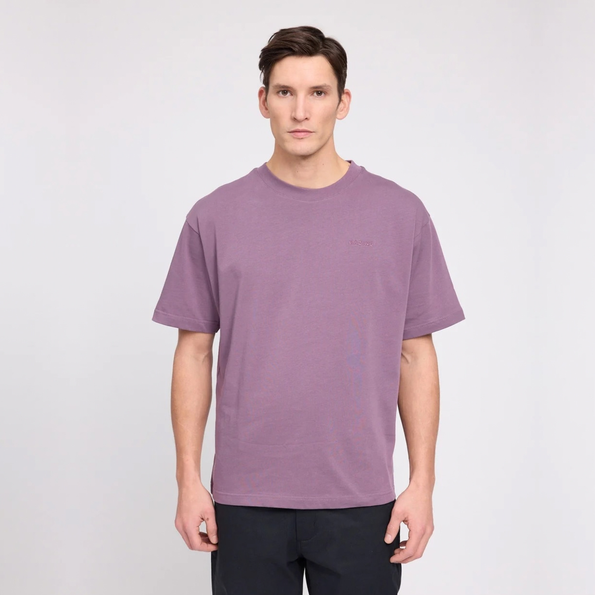 MAZINE || MEN HEAVY BASIC T-SHIRT PLUM