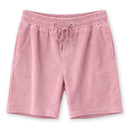 MAZINE || MENS CORDUROY PULL ON SHORTS BLUSH PINK
