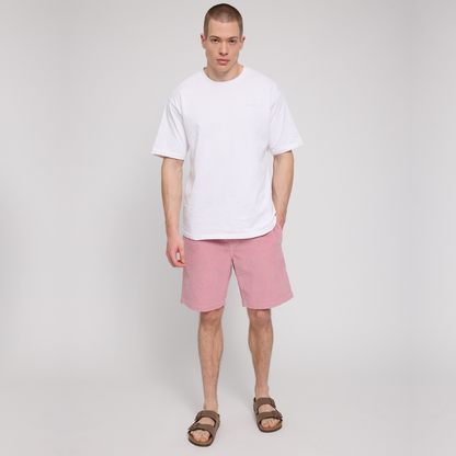 MAZINE || MENS CORDUROY PULL ON SHORTS BLUSH PINK