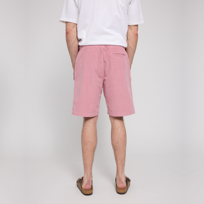 MAZINE || MENS CORDUROY PULL ON SHORTS BLUSH PINK