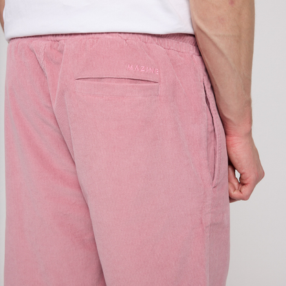 MAZINE || MENS CORDUROY PULL ON SHORTS BLUSH PINK