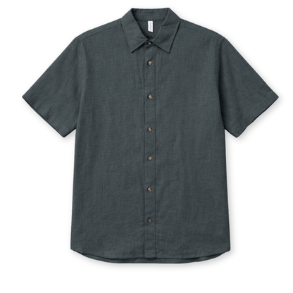 MAZINE || MENS SHORTSLEEVE LINEN SHIRT BOTTLE