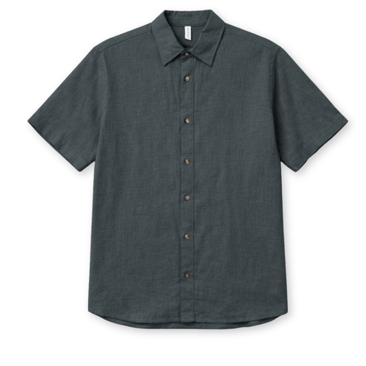 MAZINE || MENS SHORTSLEEVE LINEN SHIRT BOTTLE