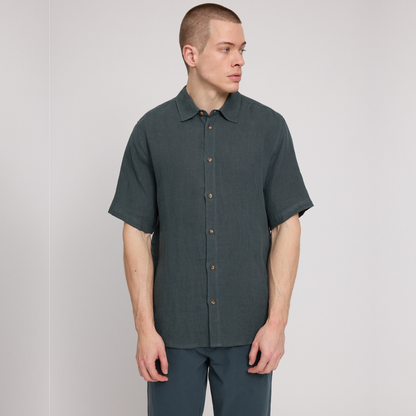MAZINE || MENS SHORTSLEEVE LINEN SHIRT BOTTLE