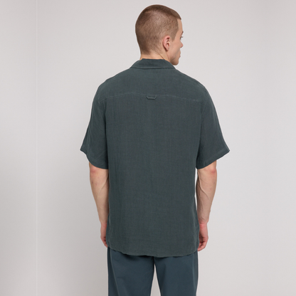 MAZINE || MENS SHORTSLEEVE LINEN SHIRT BOTTLE