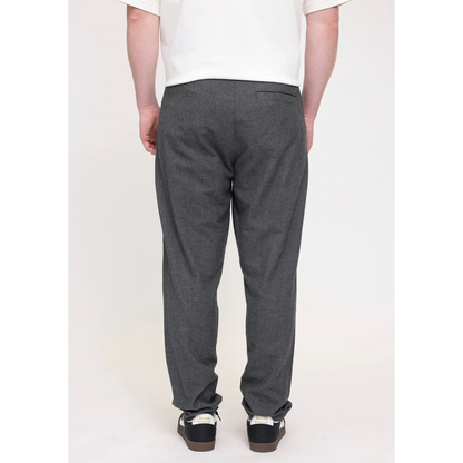 MAZINE || MEN TAPERED FLANNEL PANTS ANTHRACITE MEL.