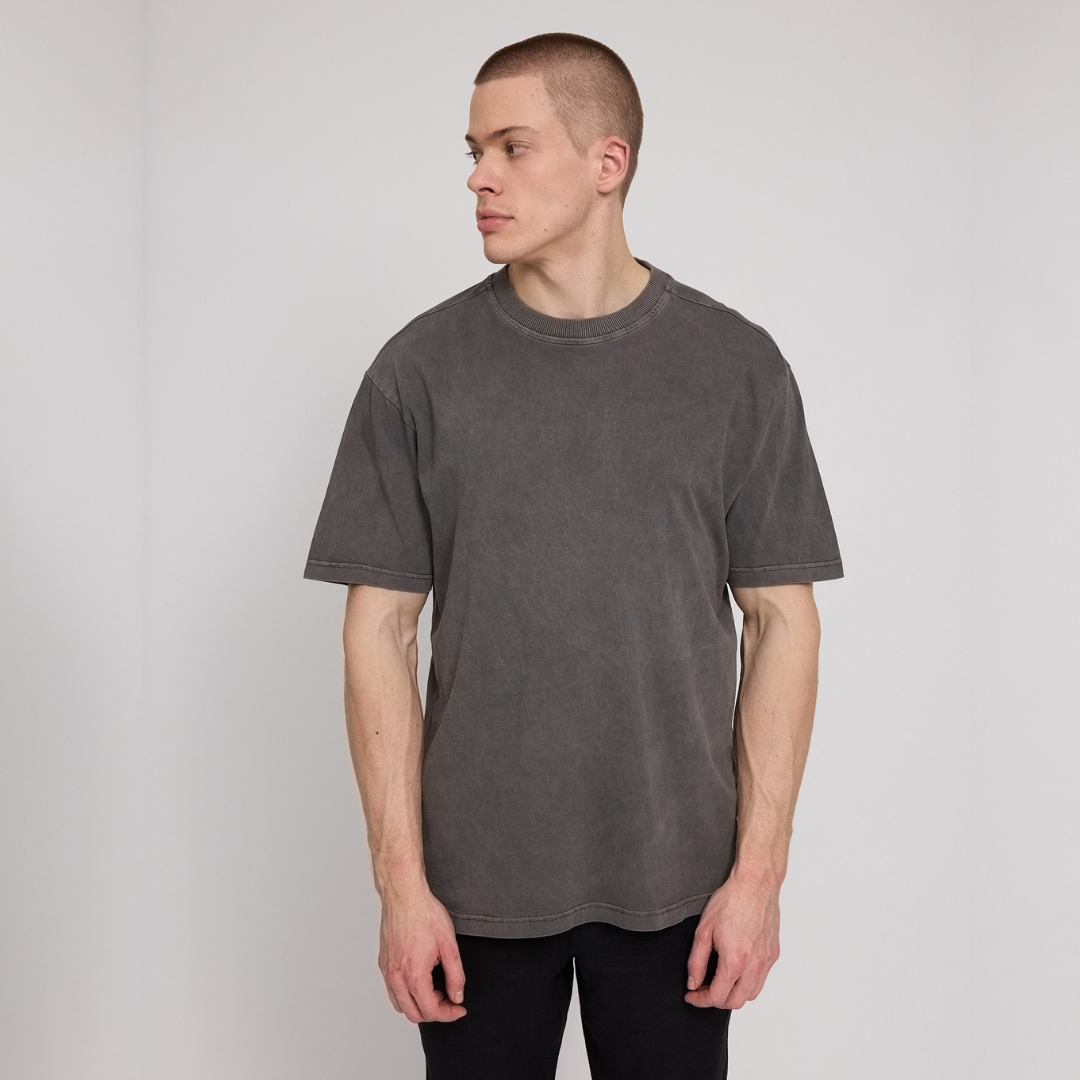 MAZINE || MENS NATURAL DYE T-SHIRT ANTHRACITE