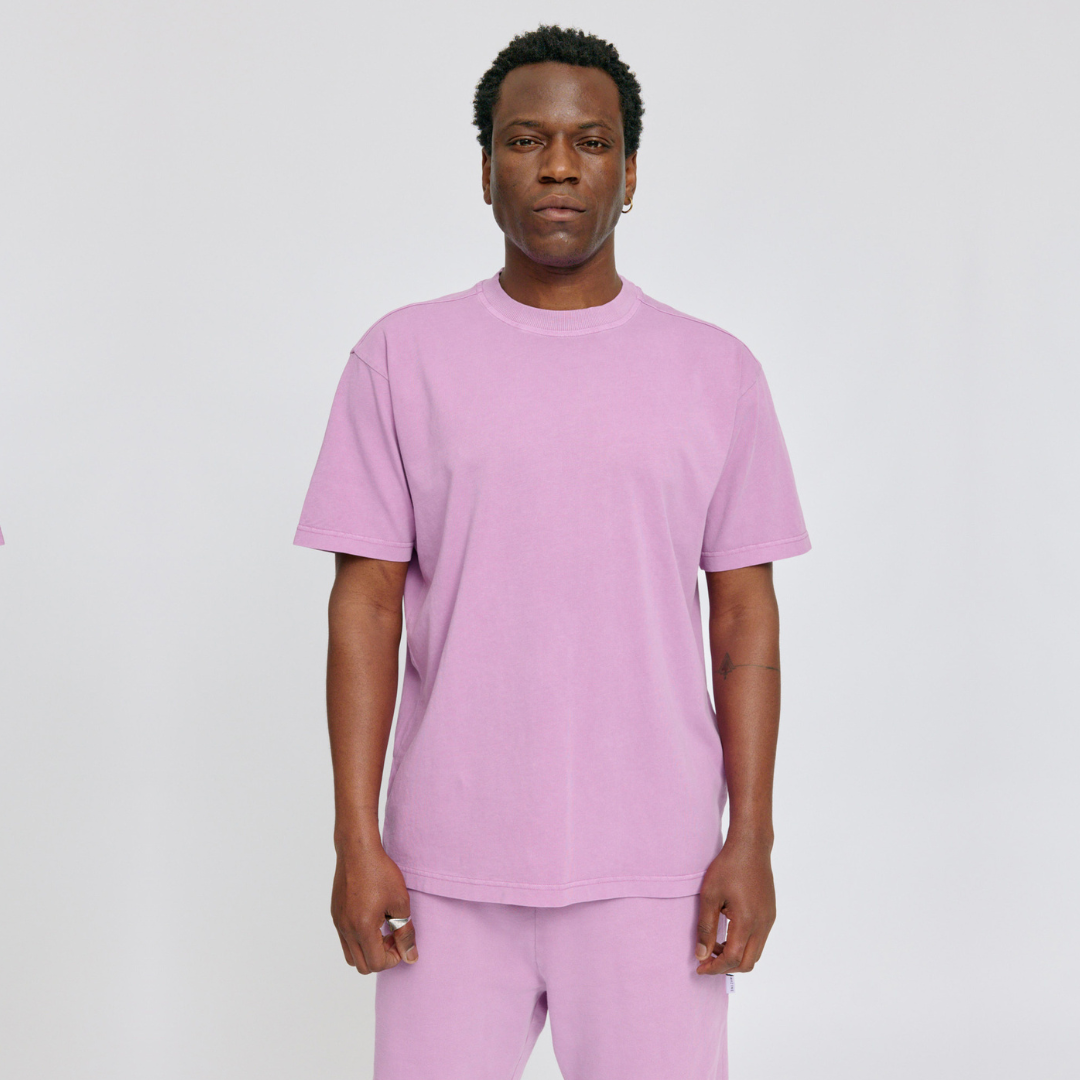 MAZINE || MENS NATURAL DYE T-SHIRT ORCHID