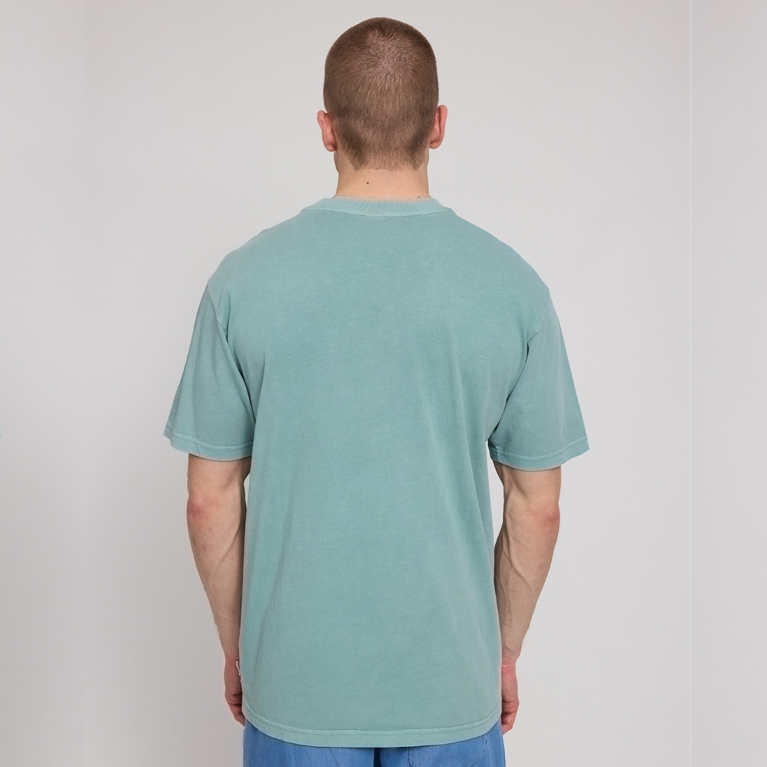 MAZINE || MENS NATURAL DYE T-SHIRT TURQUOISE