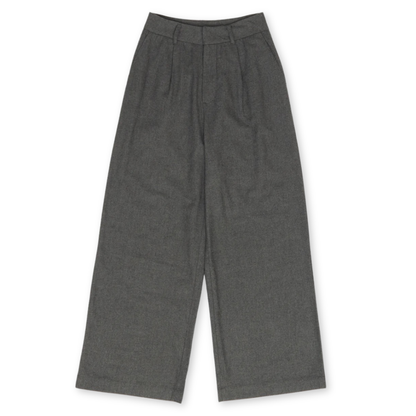 MAZINE || PLEATED FLANNEL PANTS ANTHRACITE MEL