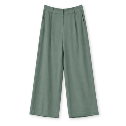 MAZINE || PLEATED VISCOSE PANTS WOMEN BOTTLE