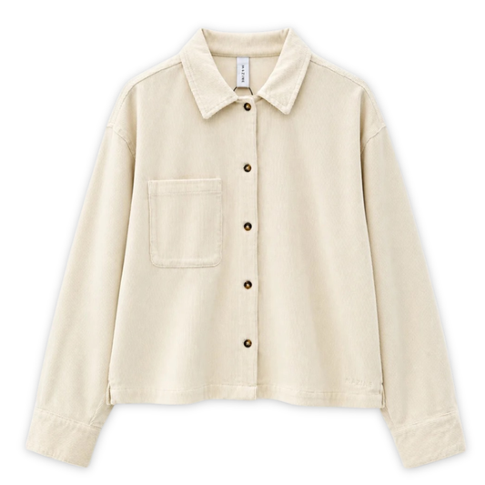 MAZINE || POCKET CORDUROY SHIRT WOMEN ORGANIC COTTON TOFU