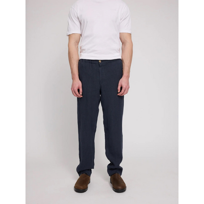 MAZINE || REGULAR LINEN PANTS MEN INK BLUE