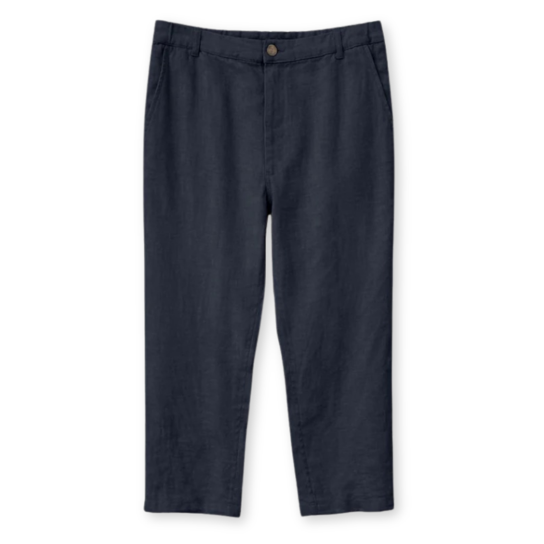 MAZINE || REGULAR LINEN PANTS MEN INK BLUE