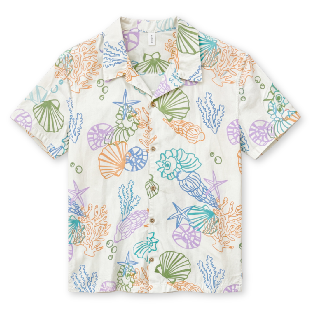 MAZINE || RESORT SHIRT OFFWHITE/SEA LIFE