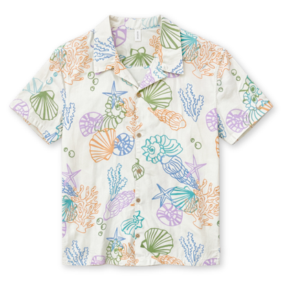 MAZINE || RESORT SHIRT OFFWHITE/SEA LIFE