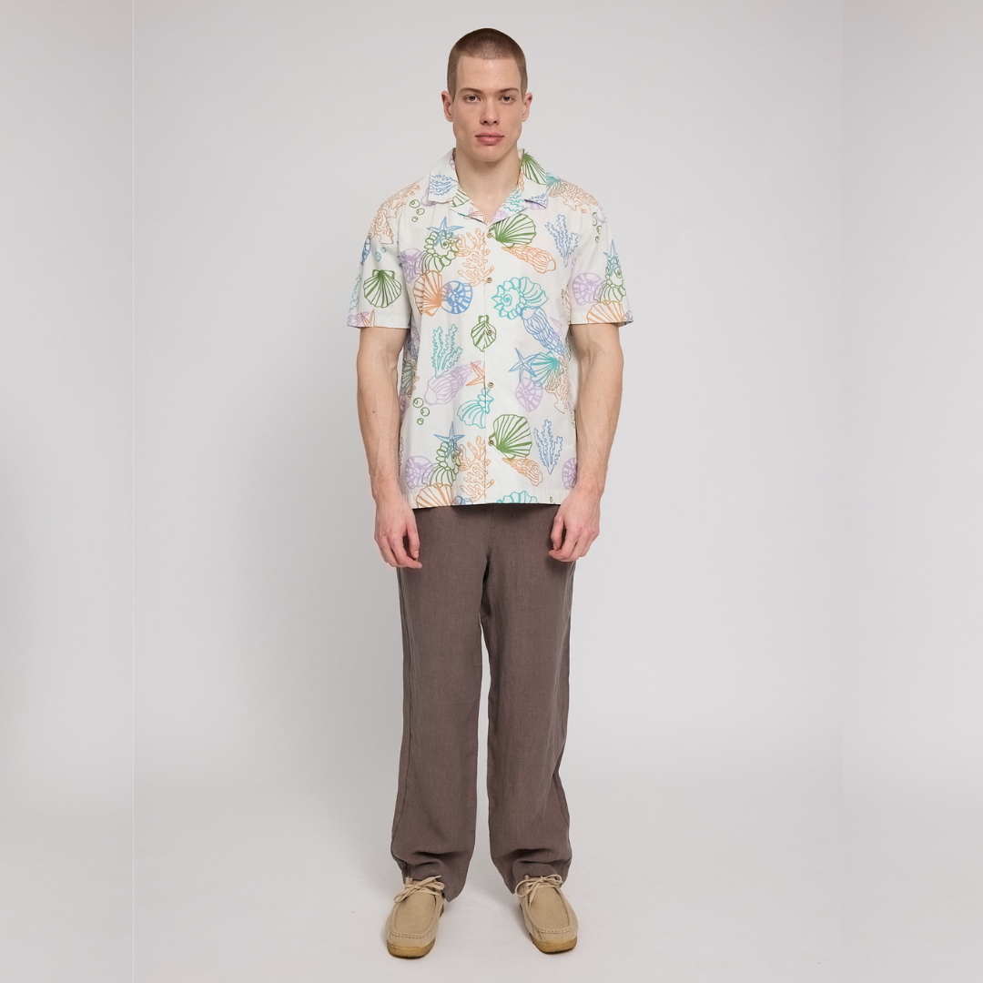 MAZINE || RESORT SHIRT OFFWHITE/SEA LIFE