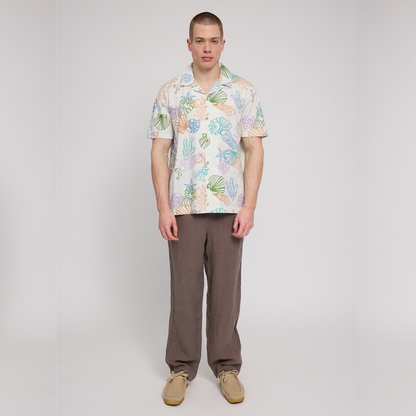MAZINE || RESORT SHIRT OFFWHITE/SEA LIFE