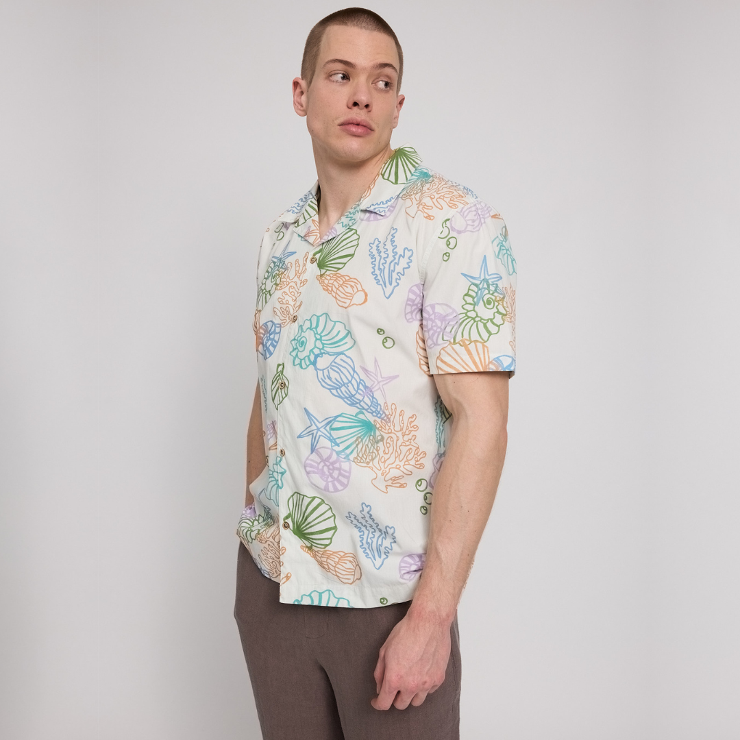 MAZINE || RESORT SHIRT OFFWHITE/SEA LIFE