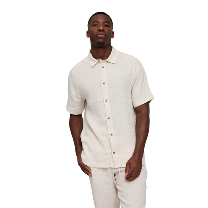 MAZINE || SHORTSLEEVE LINEN SHIRT MOON