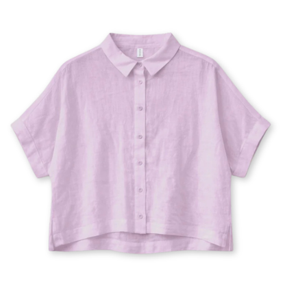 MAZINE || SHORT SLEEVE SHIRT BRIGHT LAVENDER DAMEN