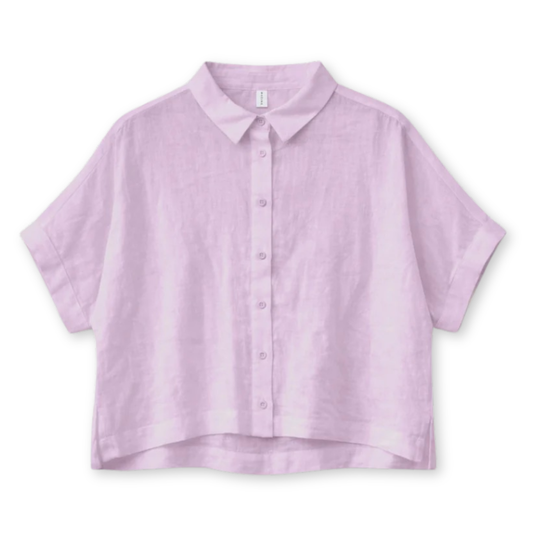MAZINE || SHORT SLEEVE SHIRT BRIGHT LAVENDER DAMEN