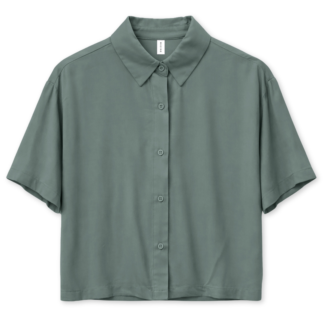MAZINE || WOMANS SHORT SLEEVE VISCOSE SHIRT BOTTLE