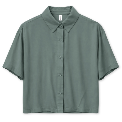 MAZINE || WOMANS SHORT SLEEVE VISCOSE SHIRT BOTTLE