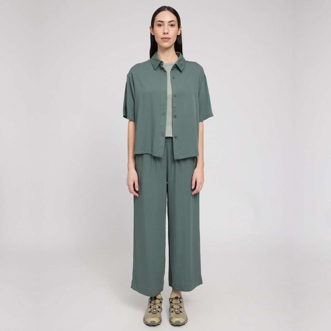MAZINE || WOMANS SHORT SLEEVE VISCOSE SHIRT BOTTLE