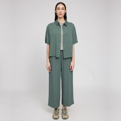 MAZINE || WOMANS SHORT SLEEVE VISCOSE SHIRT BOTTLE