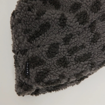 MAZINE || TEDDY FLEECE BUCKET HAT GREY/PRINTED