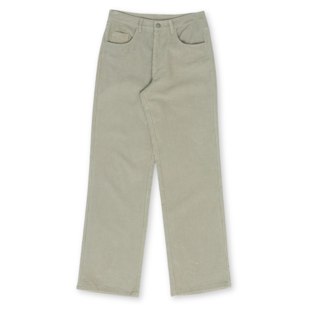 MAZINE || WIDE LEG CORDUROY PANTS light khaki