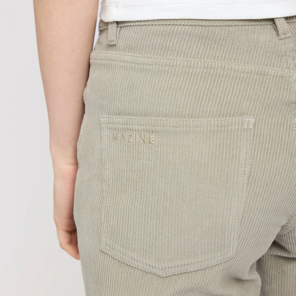 MAZINE || WIDE LEG CORDUROY PANTS light khaki