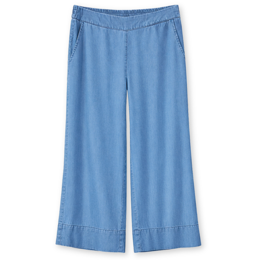 MAZINE || WOMANS WIDE LEG TENCEL PANTS DARK BLUE