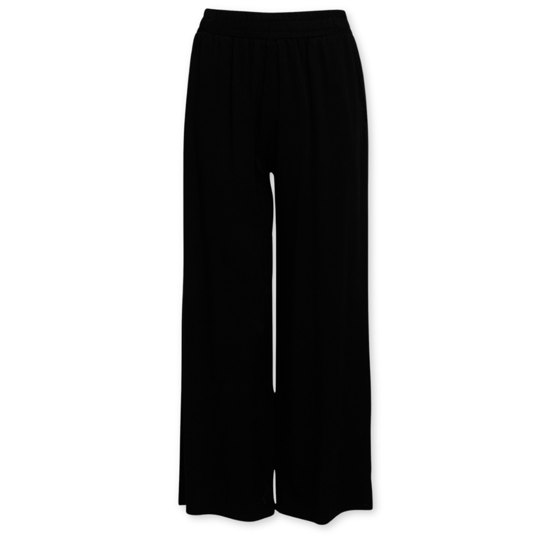 MAZINE || WOMANS WIDE LEG VISCOSE PANT BLACK