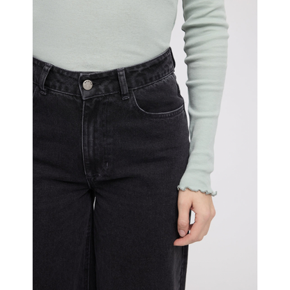 MAZINE || WOMEN BARREL LEG DENIM PANTS DARK GREY