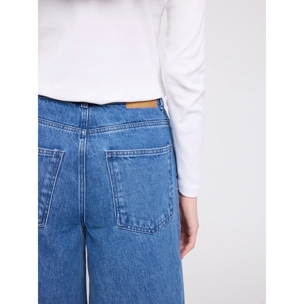 MAZINE || WOMEN BARREL LEG DENIM PANTS MID BLUE