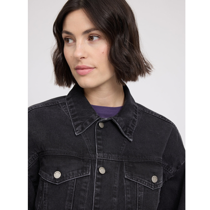 MAZINE || WOMEN DENIM JACKET DARK GREY