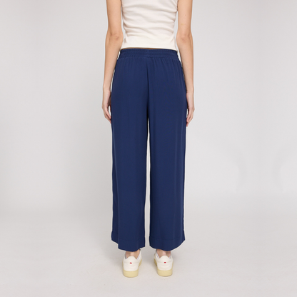 MAZINE || WIDE LEG VISCOSE PANT INDIGO