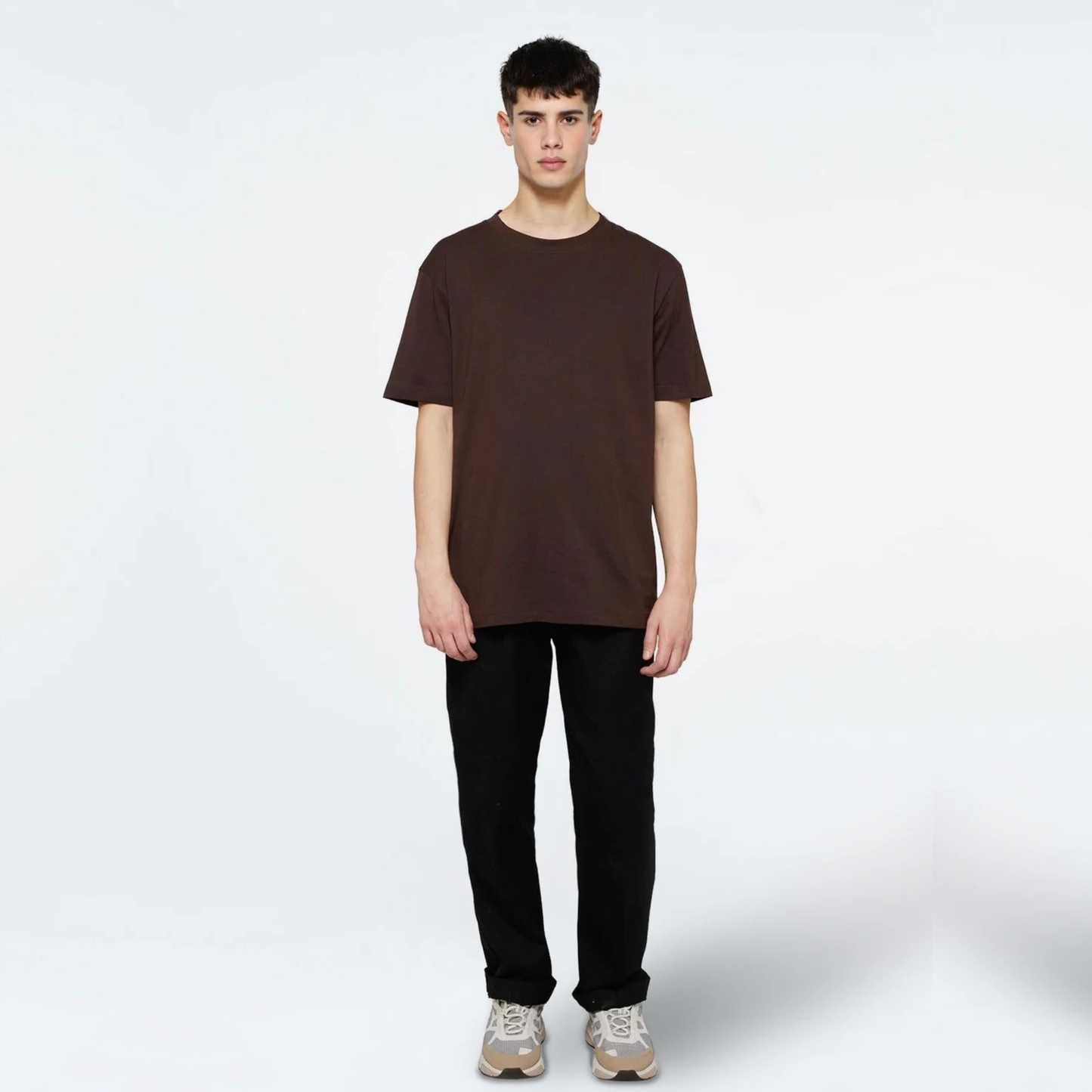 MINIMUM || AARHUS T-SHIRT GOTS SEAL BROWN