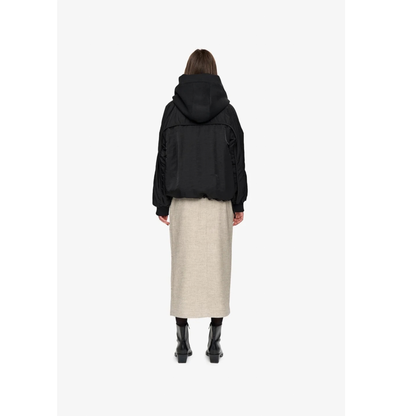 MINIMUM || PLUM BOMBER JACKET BLACK WOMAN