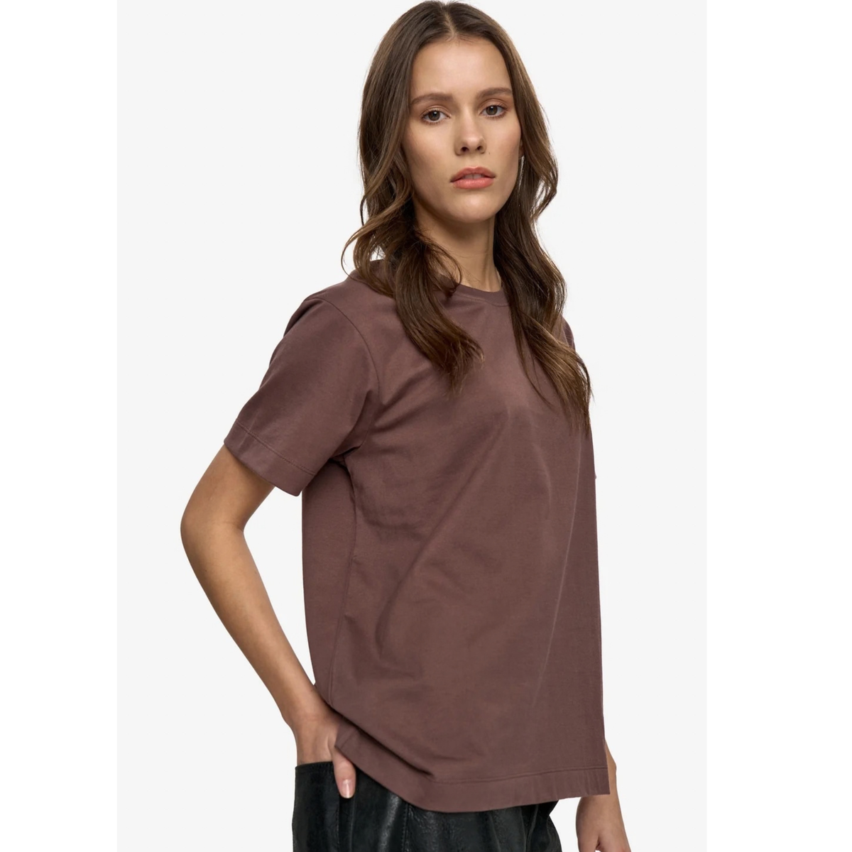MINIMUM || LILOU T-SHIRT PEPPERCORN WOMAN