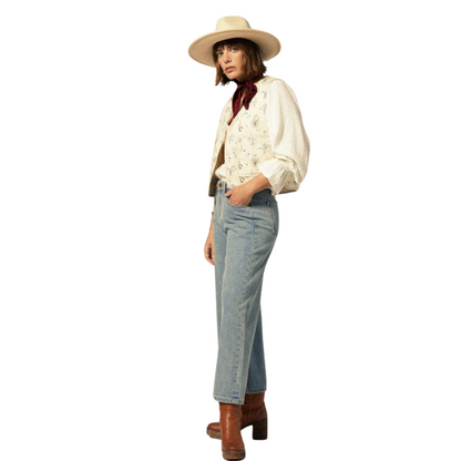 BRIXTON || MARGO CROPPED 5 POCKET PANT LT DENIM