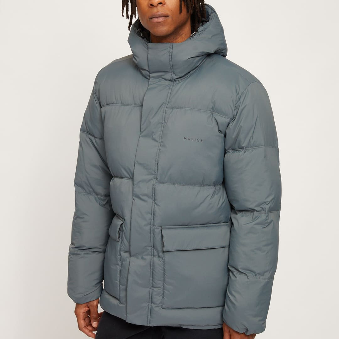 MAZINE || MOONBEAM PUFFER JACKET STEEL BLUE