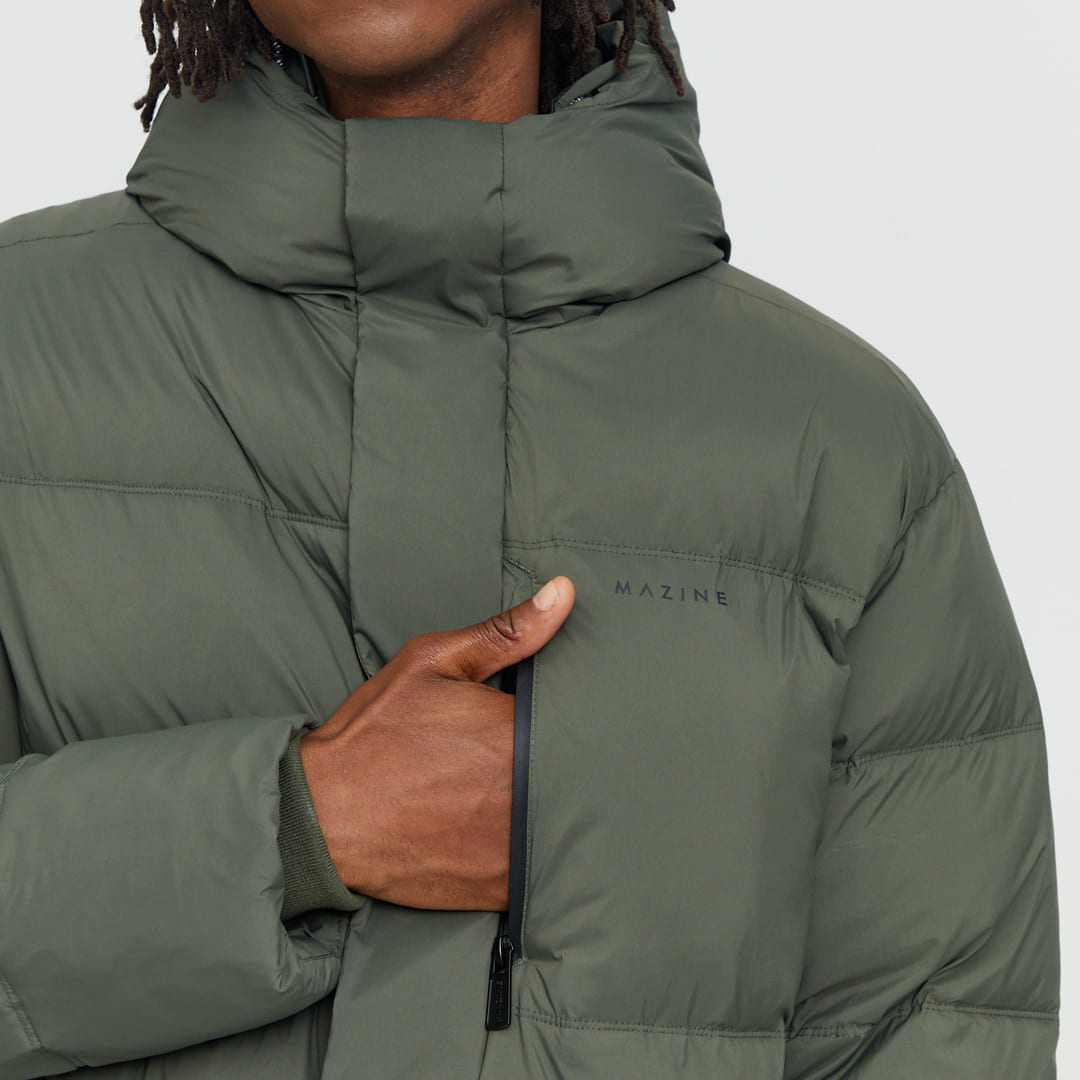 MAZINE || MOOSE PUFFER COAT FIR GREEN