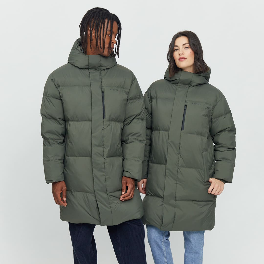 MAZINE || MOOSE PUFFER COAT FIR GREEN