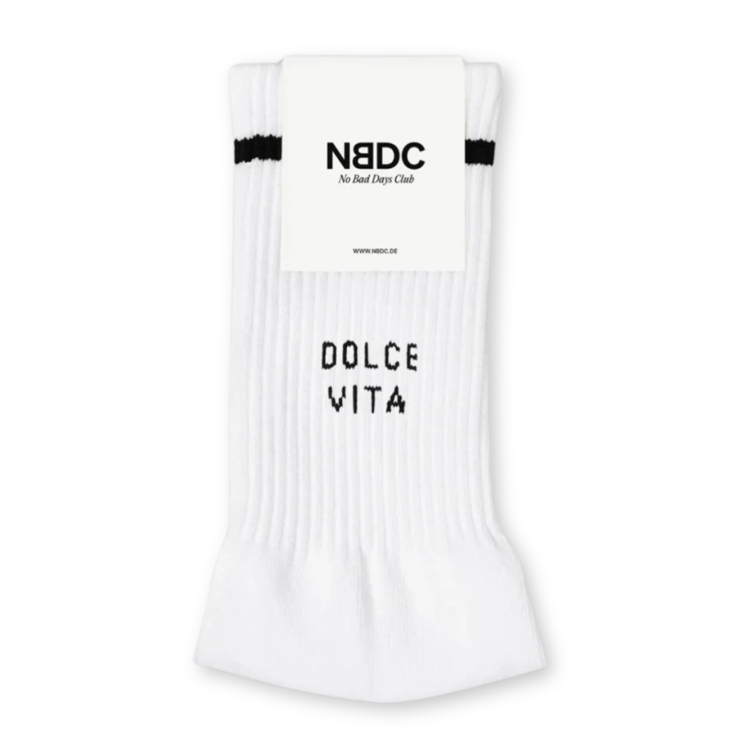 NBDC || DOLCE VITA SOCKEN WHITE BLACK
